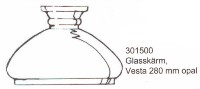 Glasskärm 280 mm opal vesta